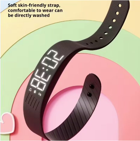 2025 Unisex Sports Simple 'S/'S Electronic Watch, USB Charging, Luminous, Alarm Clock, Pedometer, Senseless Wearing Fashion