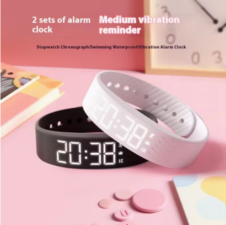 2025 Unisex Sports Simple 'S/'S Electronic Watch, USB Charging, Luminous, Alarm Clock, Pedometer, Senseless Wearing Fashion